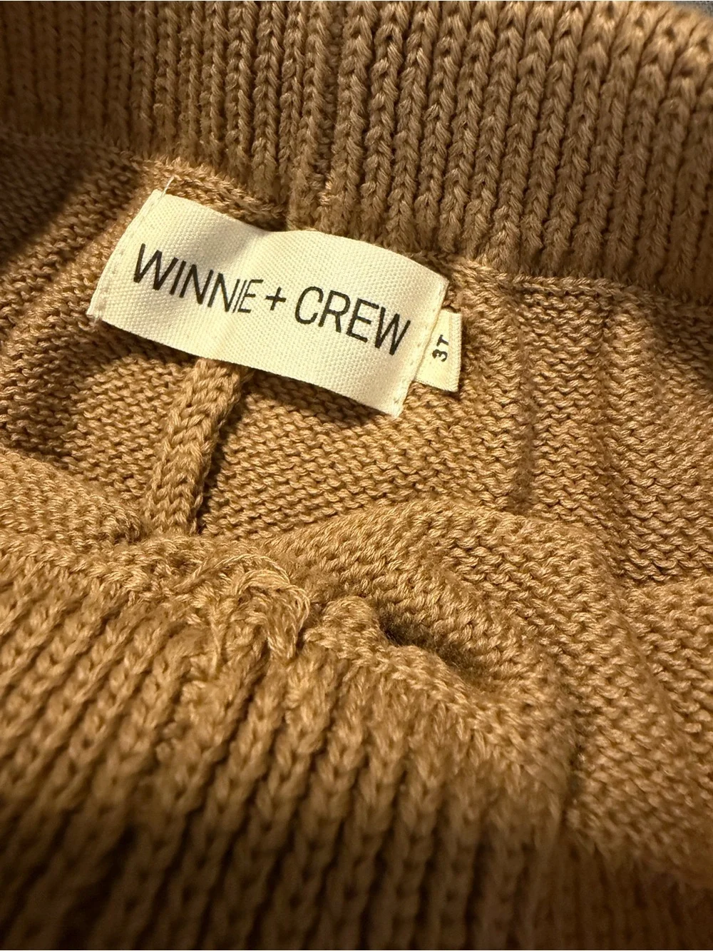 NEW!!  Winnie + Crew Knit Wide-Leg Joggers in Mustard